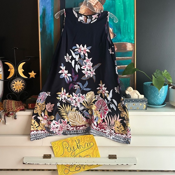 SHEIN Dark Blue Floral Mini Beach Dress Large - Picture 15 of 15